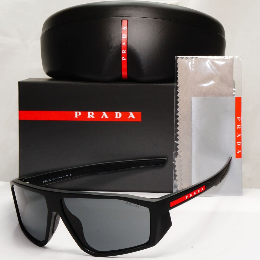 Prada Matte Black Men's Sport Sunglasses